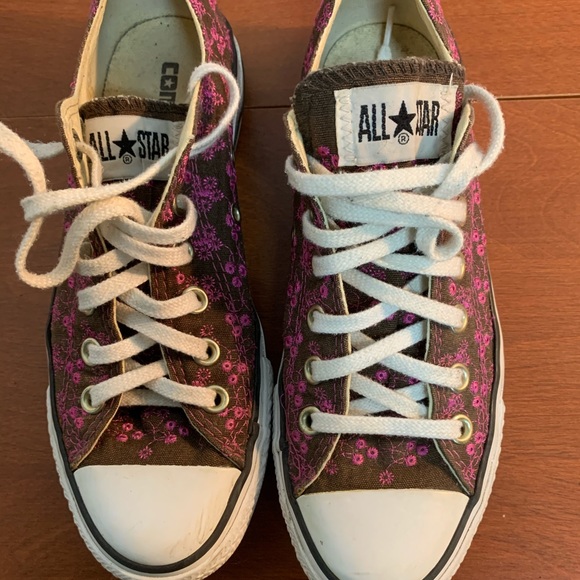 pink and brown converse